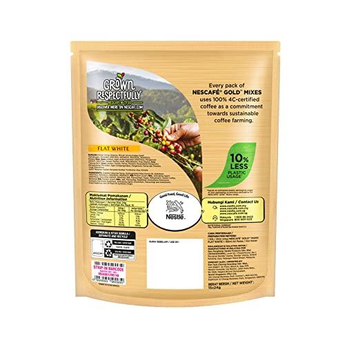 Nescafé Nestle Nescafe Gold 3 in 1 Flat White Smooth & Balanced Intensity Instant Coffee (15 X 24g), 360g