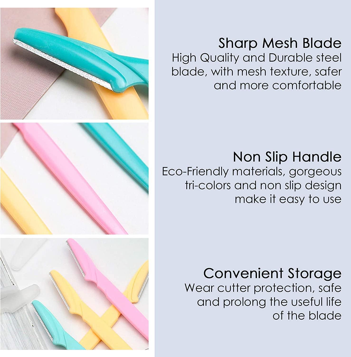 Aternal Facial Wax Strips-20 Strips, Facial Hair Removal for Women, Hair Remover Waxing Kit for Face Eyebrow Upper Lip Cheek, Waxing Strips for All Skin Types with 3Pcs Eyebrow Razor