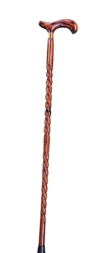 NavaFresh Basics Wooden Walking Stick Canes for Men/Women/Old People (36 Inch, Brown)