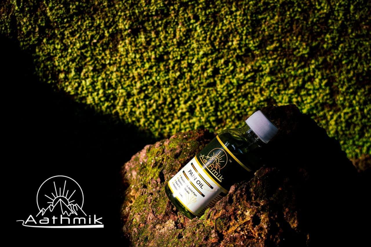 Aathmik Aathmik Ayurvedic Pain Relief oil for Joint pain,Body, Back, Knee, Legs, Shoulder and Muscle. |(75g)| (5)