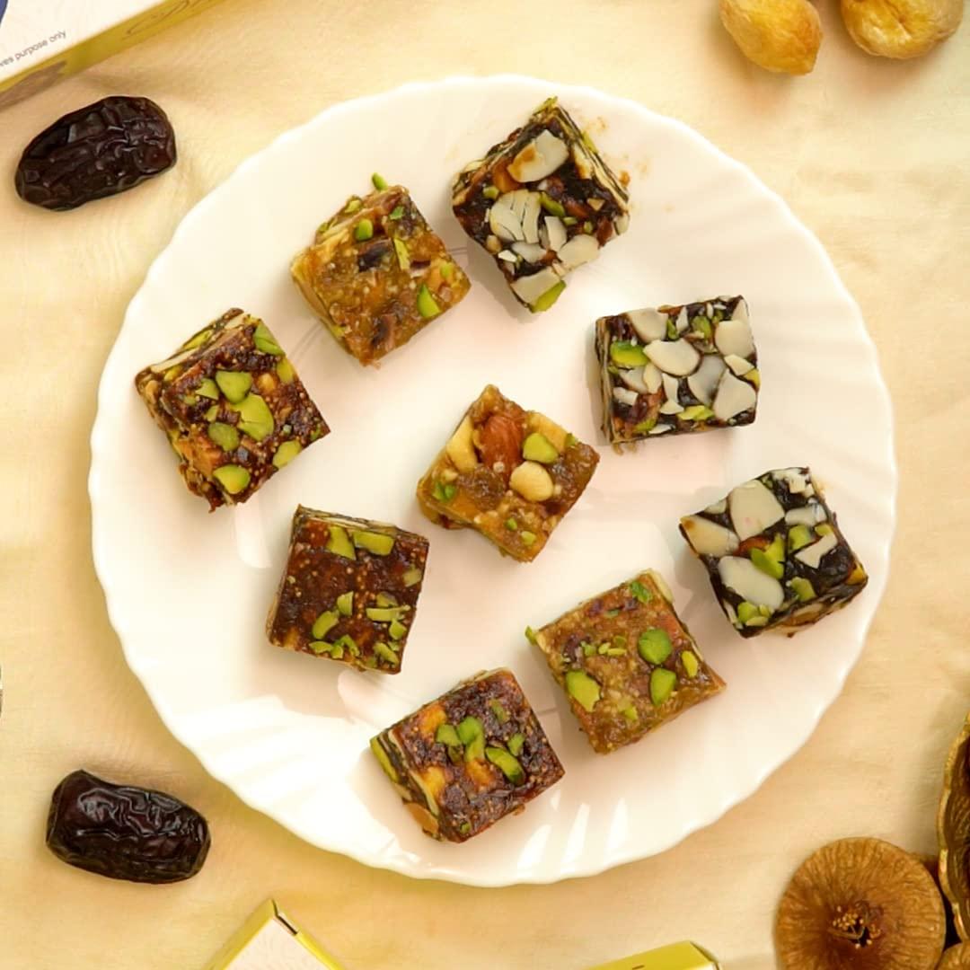 MEETHADABBA MeethaDabba Anjir Pak, Sugar Free Indian Sweet, No Added Sugar, Dry Fruit Mithai, For Diabetic Patients, Anjeer Dry Fruit Pak, 12 pcs 250 grams