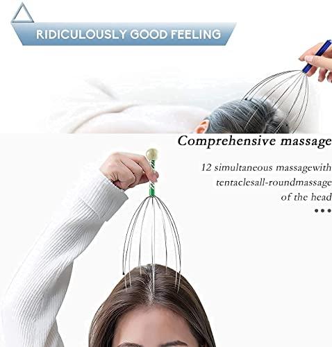 Exonox Exonox Head Massage Hand Held Scalp For Hair Growth, Head Manual Massager Neck Massage Octopus Scalp Stress Relax Spa Therapy Dealing (Pack of 2) Massagers for Deep Relaxation, Stress Relief