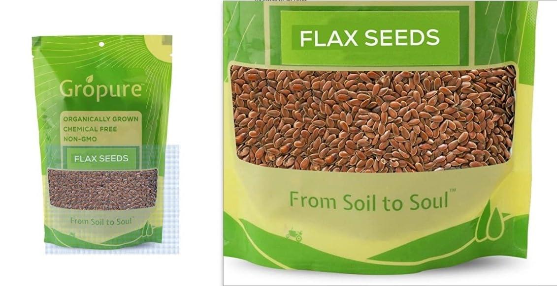 Gropure Organic: From Soil to Soul Gropure Organic Flax Seeds, 400g