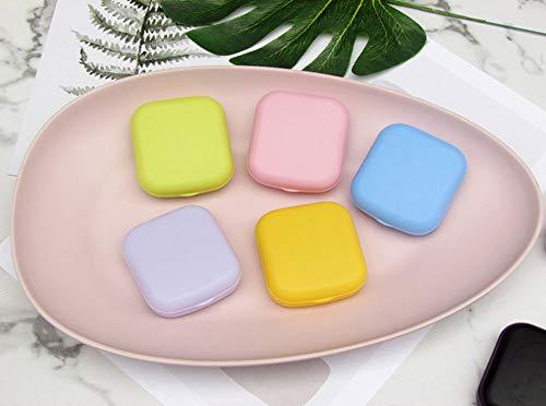KISEER KISEER 6 Pack Colorful Contact Lens Case Travel Kit Contact Box Holder Soak Storage Container with Mirror Bottle Tweezers Stick Remover Tool