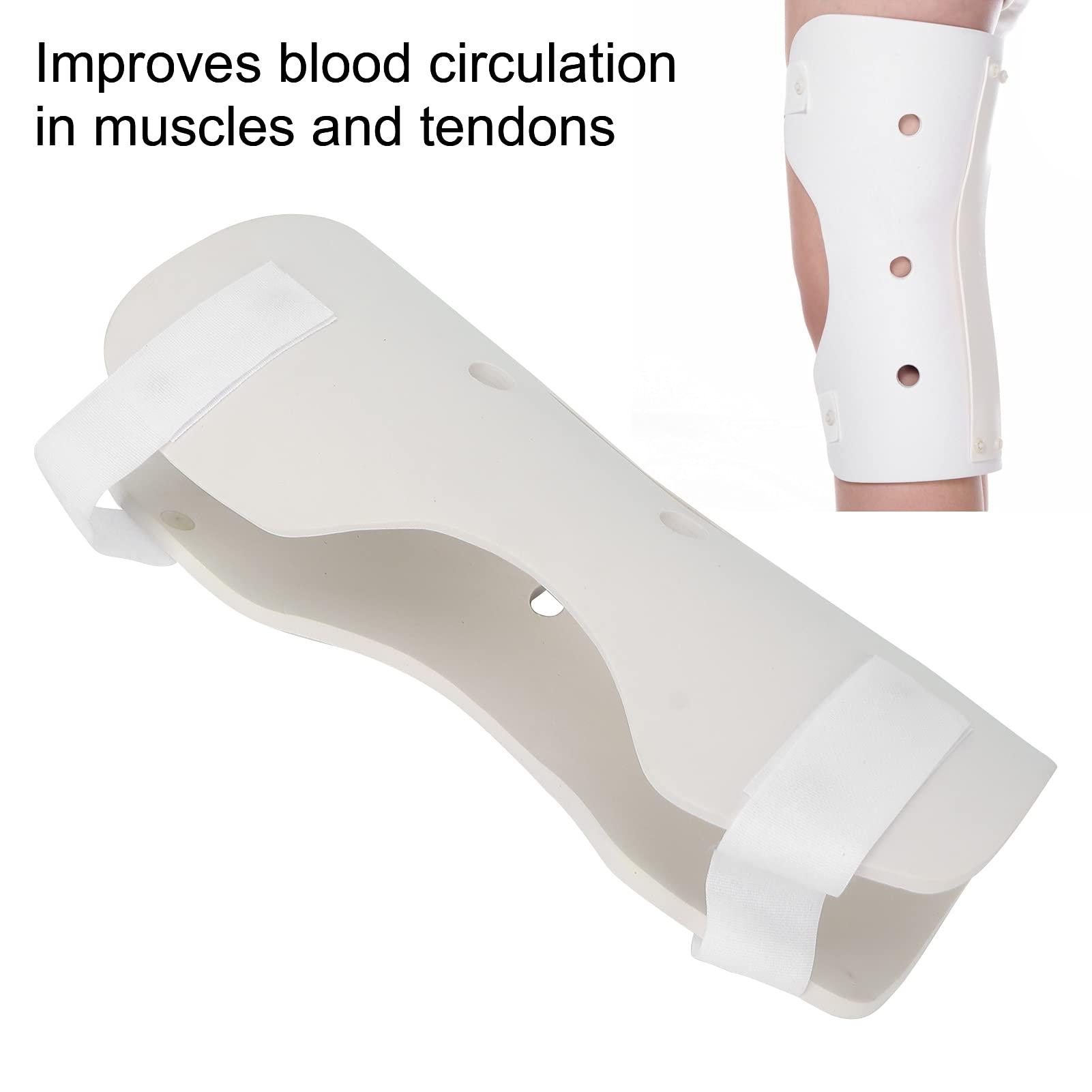 JUYT Leg Support Brace, Hook Loop Belt Open Patella L Size 15.0in Comfortable Foam Knee Support Bracket Knee Immobilizer for Joint Pain Relief for Knee Pain(Left leg)