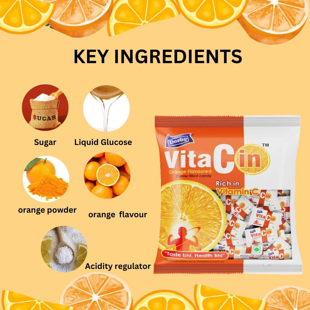 Derby Derby Sugar-Free Mint Candy Jar (100pcs) & VitaCin Poly (100pcs) / Suitable for All/Enriched with Vitamin C/No Sugar Candy. / Combo Pack of 2 / 650Gms