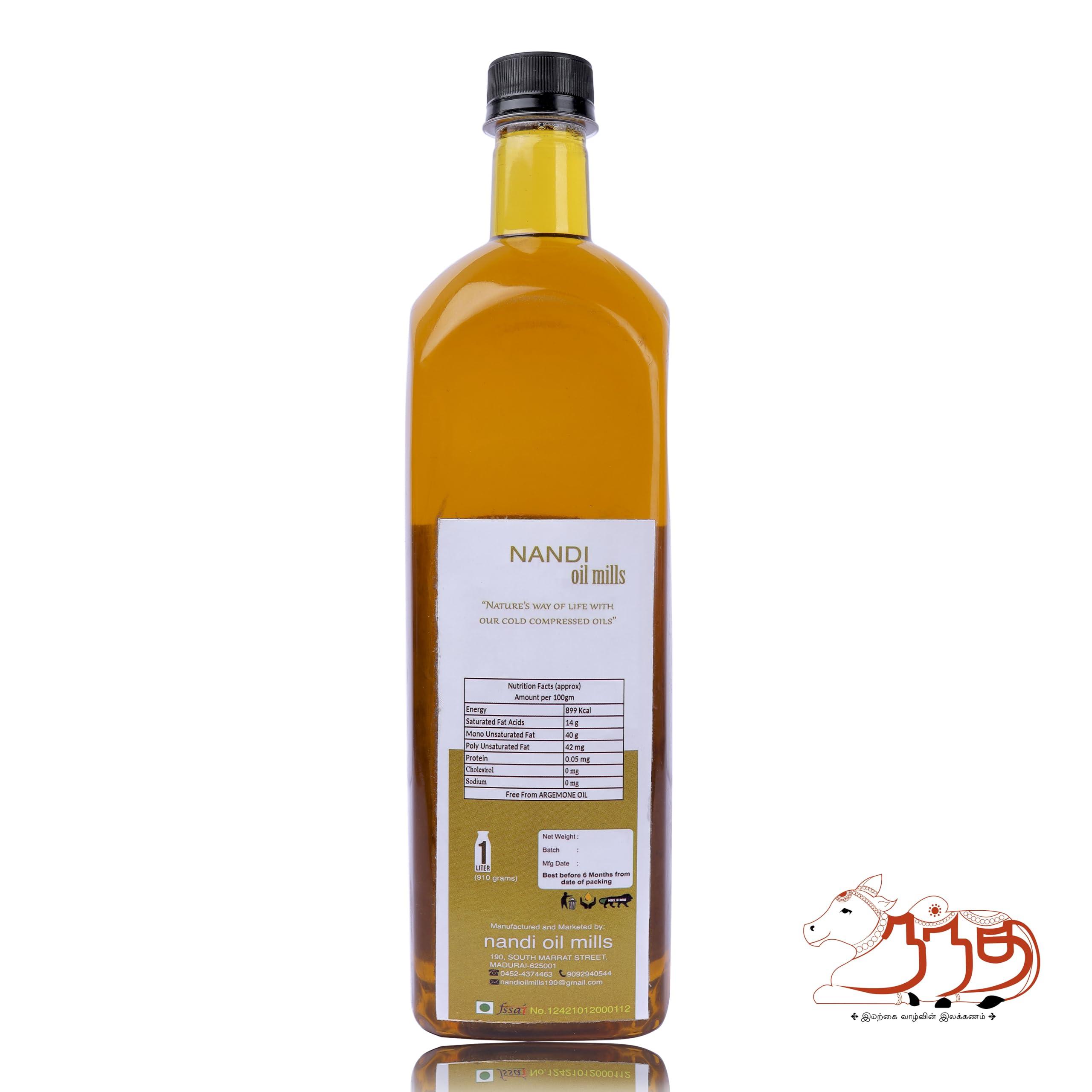 NANDI Nandi Cold Pressed Seasame Oil (chekku nallennai) (1 Litre)