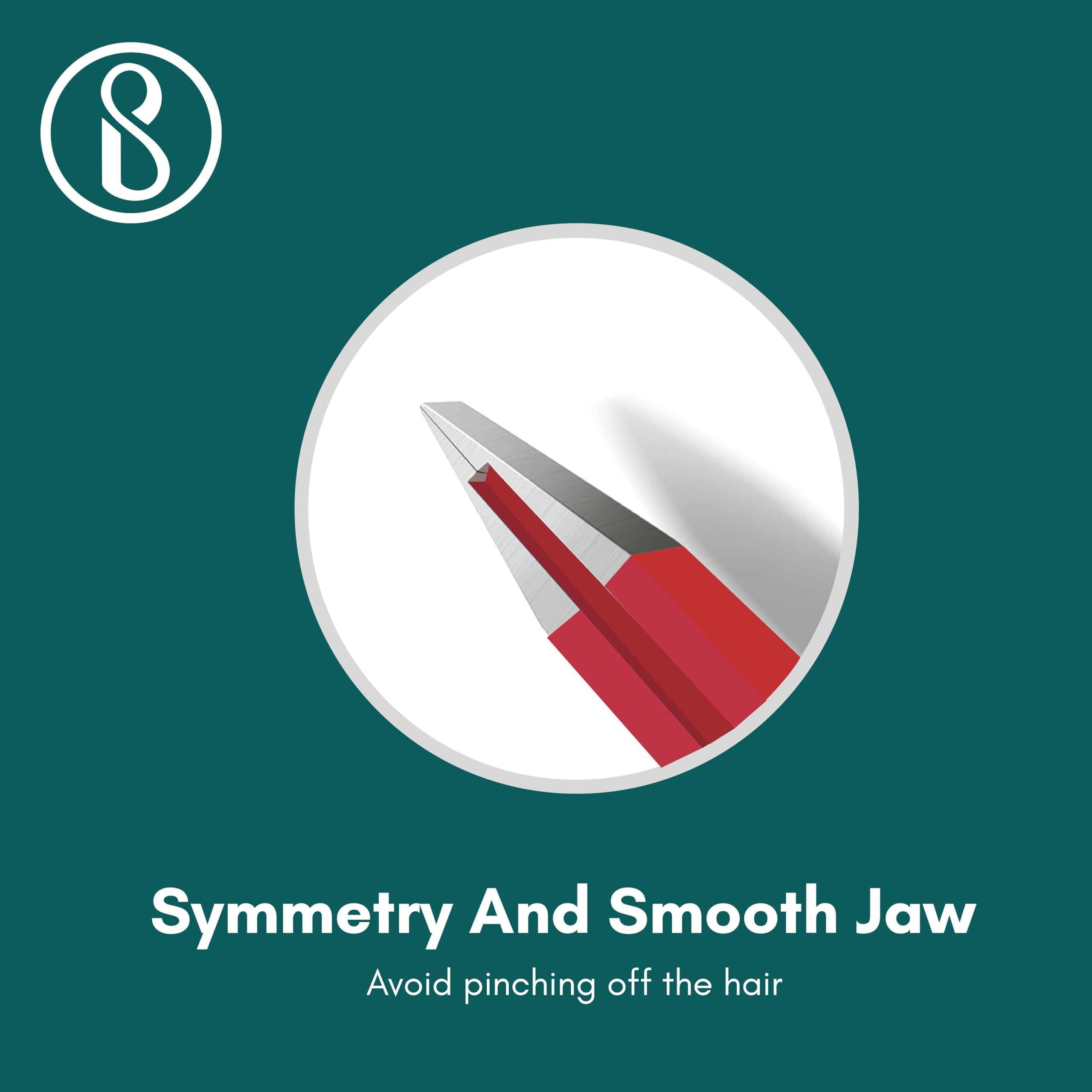 Beaut Secrets Beaut Secrets Luxury Tweezers Set - Professional Stainless Steel Tweezers, Best Precision Tweezers for Eyebrows - Great Precision for Facial Hair, Ingrown Hair, Splinter, Eyebrow Tweezers,Red