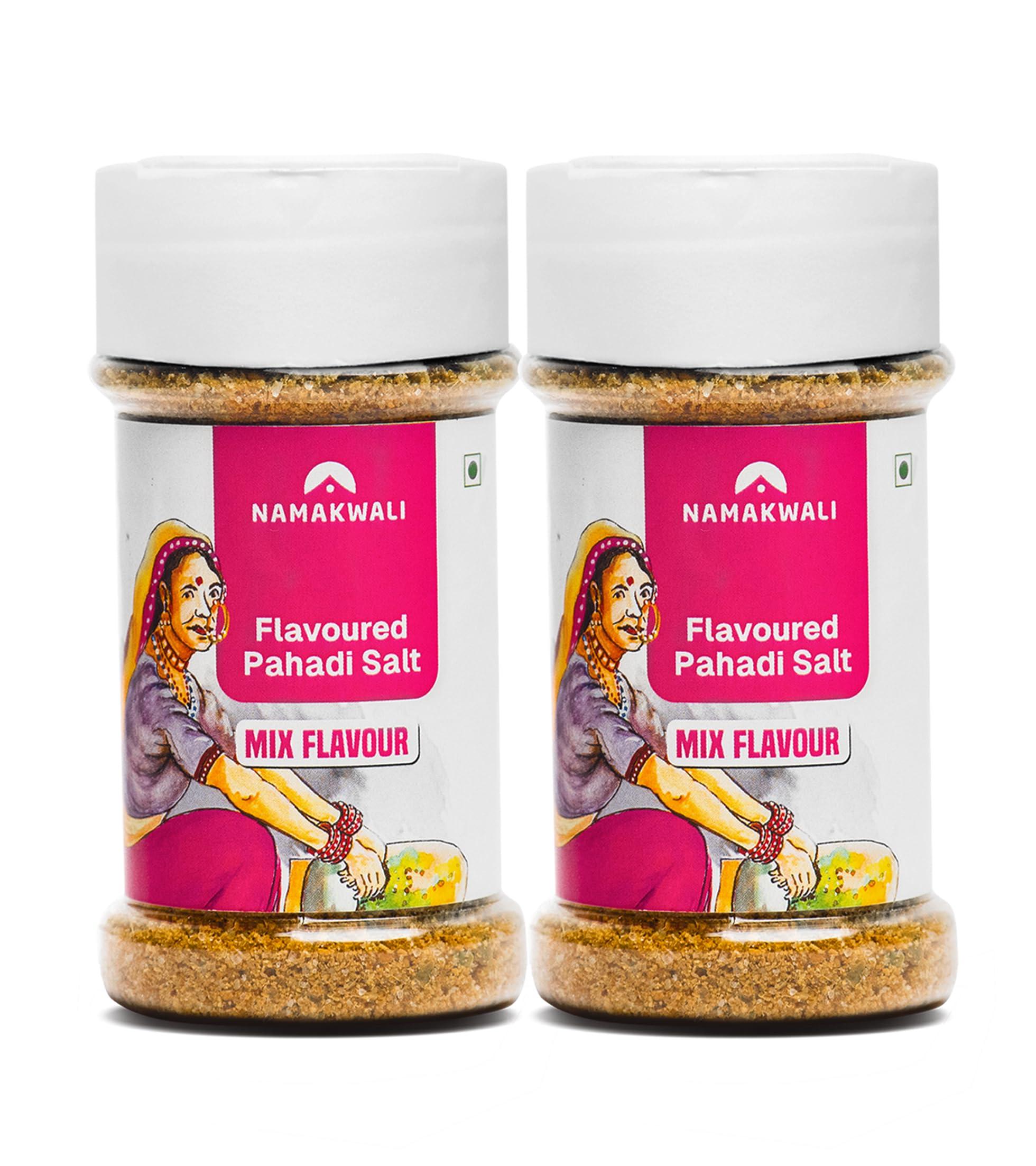 Namakwali Namakwali Pahadi Flavoured Salt Hand Grounded On Silbatta (Authentic Mix Flavour) , 160 Gram (Pack of 2)