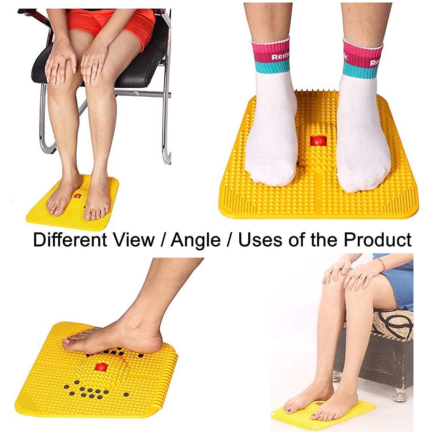 ACUND HEALTH CARE ACUND HEALTH CARE MAGNETIC ACUPRESSURE BLOOD CIRCULATION MAT BEST FOR MORNING EXERCISE YELLOW 30X30CM