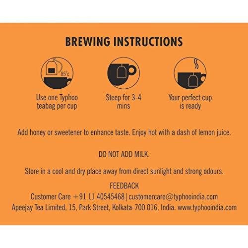 Ty-phoo Ty-phoo Natural Green Tea Lemon and Honey with 25 Heat Sealed Enveloped Bags, 25 Bags