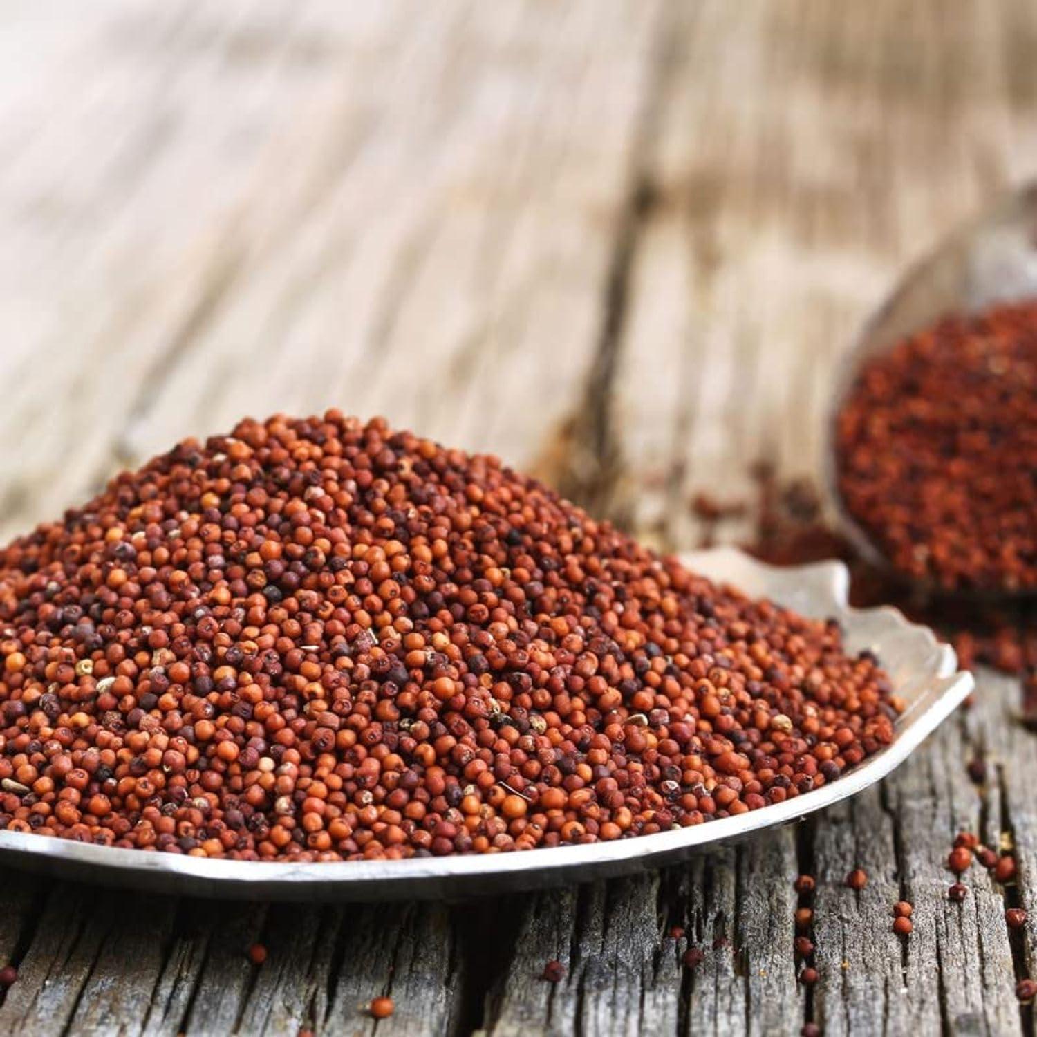 Pure Tree Pure Tree Certified Organic Ragi Whole | 900 g | Finger Millet | Nachni | Nagli | Ragi Millet Gluten-Free | Bavto | Red Finger Millet | Ragi Whole Grain