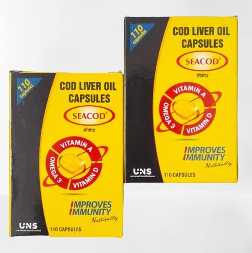 SeaCod SEACOD Cod Liver Oil Capsules - 110*2=220 Count