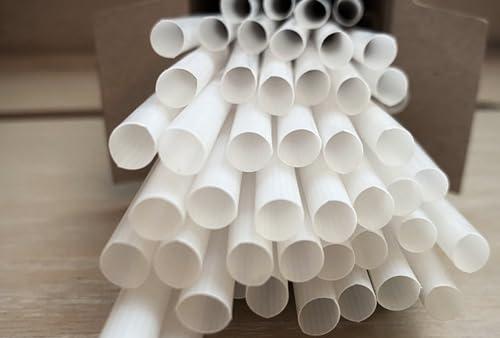 TUGS: The Unique Green Solutions Tugs Compostable and Biodegradable PLA Straws 20 cms (8 inch) Lenght 6 mm Diameter Pack of 200 with complimentary 1 Seed Pen