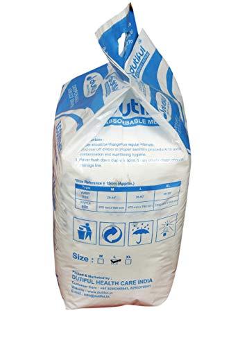 Dutiful Dutiful High absorbency adult diapers (28-44" waist size) Pack of 1 (Medium)