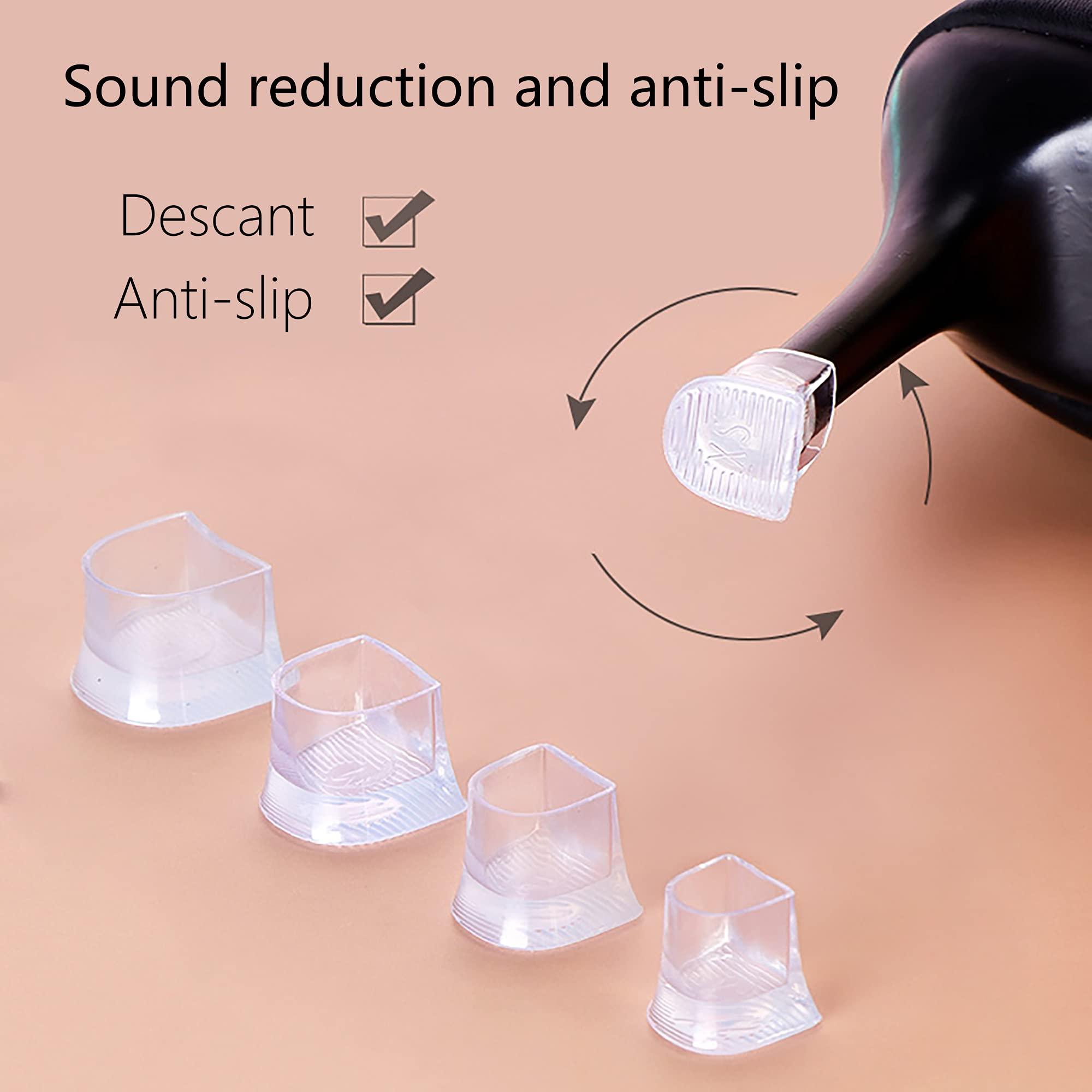 SooGree SooGree High Heel Protectors- Heel Stoppers Heel Repair Caps Covers for Walking on Grass and Uneven Road Heel Cover Cups Perfect for Wedding Outdoor Events (U Type-Black-8 Pairs)