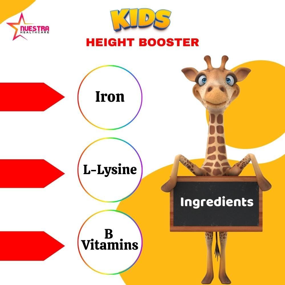 ENGROVIT Engrovit 200 ml Height Increase Syrup for kids | Cherry Flavour for Growing Children - Promotes Height Growth | Height Supplement (Pack of 2)