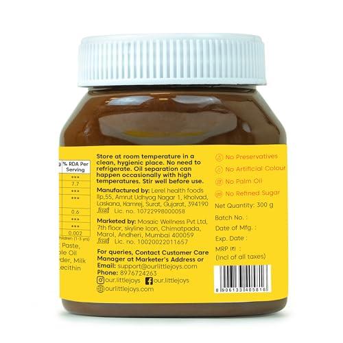 Little Joys Little Joys Chocolate Spread for Kids | Sweetened with Jaggery | With Rich Hazelnut, Cocoa, Ragi & Bajra | No Refined Sugar, No Palm Oil, No Preservatives | 300g