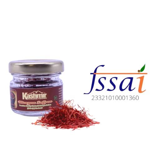 Kashmir ONLINE STORE Kashmir Online Store Pure And Natural Mongra Saffron - Premium Original Quality Kesar Grade A+++ For Pregnancy, Cooking, Face & Skin (1 Gram)