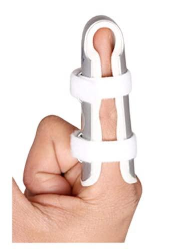 soulvinee soulvinee Cotton Finger Cot Splint Posture Corrector For Men & Women Injured Finger Immobilization-(Grey) (L)