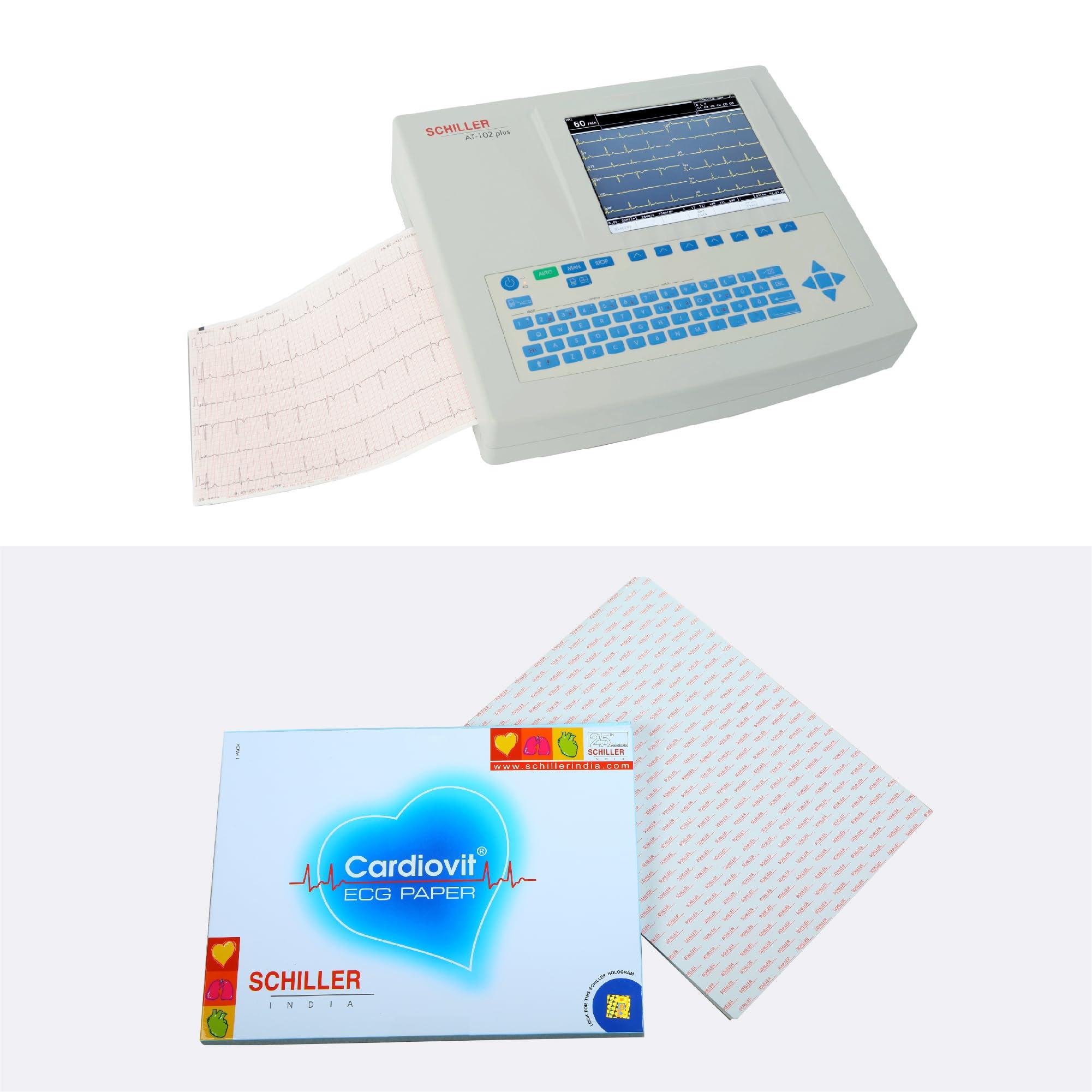 SCHILLER ECG Paper For CARDIOVIT AT-102 plus/CS-200 Excellence | SCHILLER ECG Paper | Length 280 mm and Height 210 mm | 144 sheets in One Box