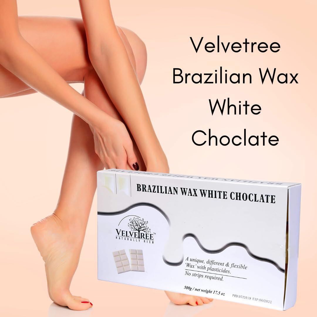 Velvetree Velvetree Brazilian Wax White Chocolate hair removal wax for Body 500gm | No strips Peel off Formula