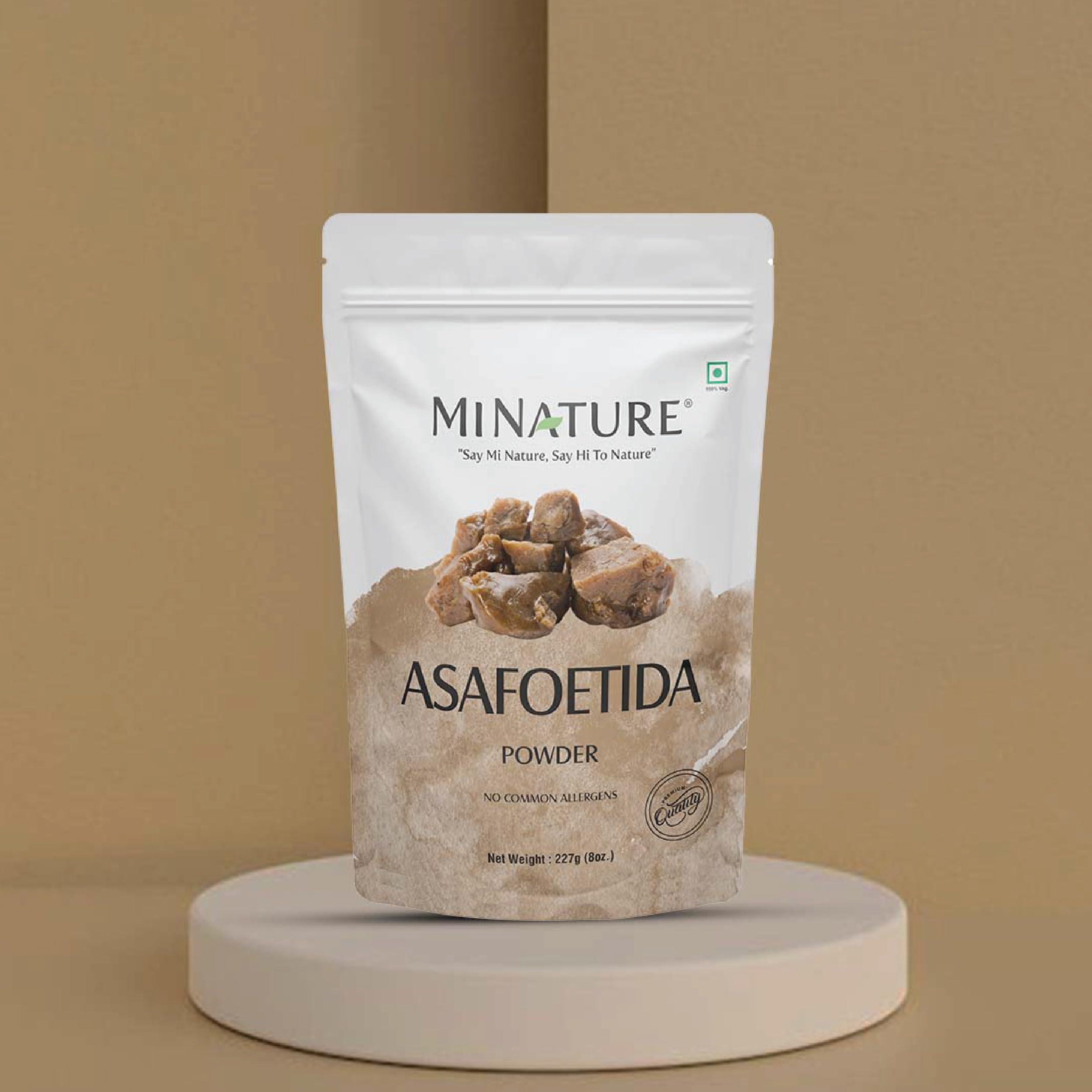 minature Asafoetida Powder (Hing)(Asafetida) by mi nature| Natural | 227g (08oz)(0.5lb) | Indian spice for cooking| From India.