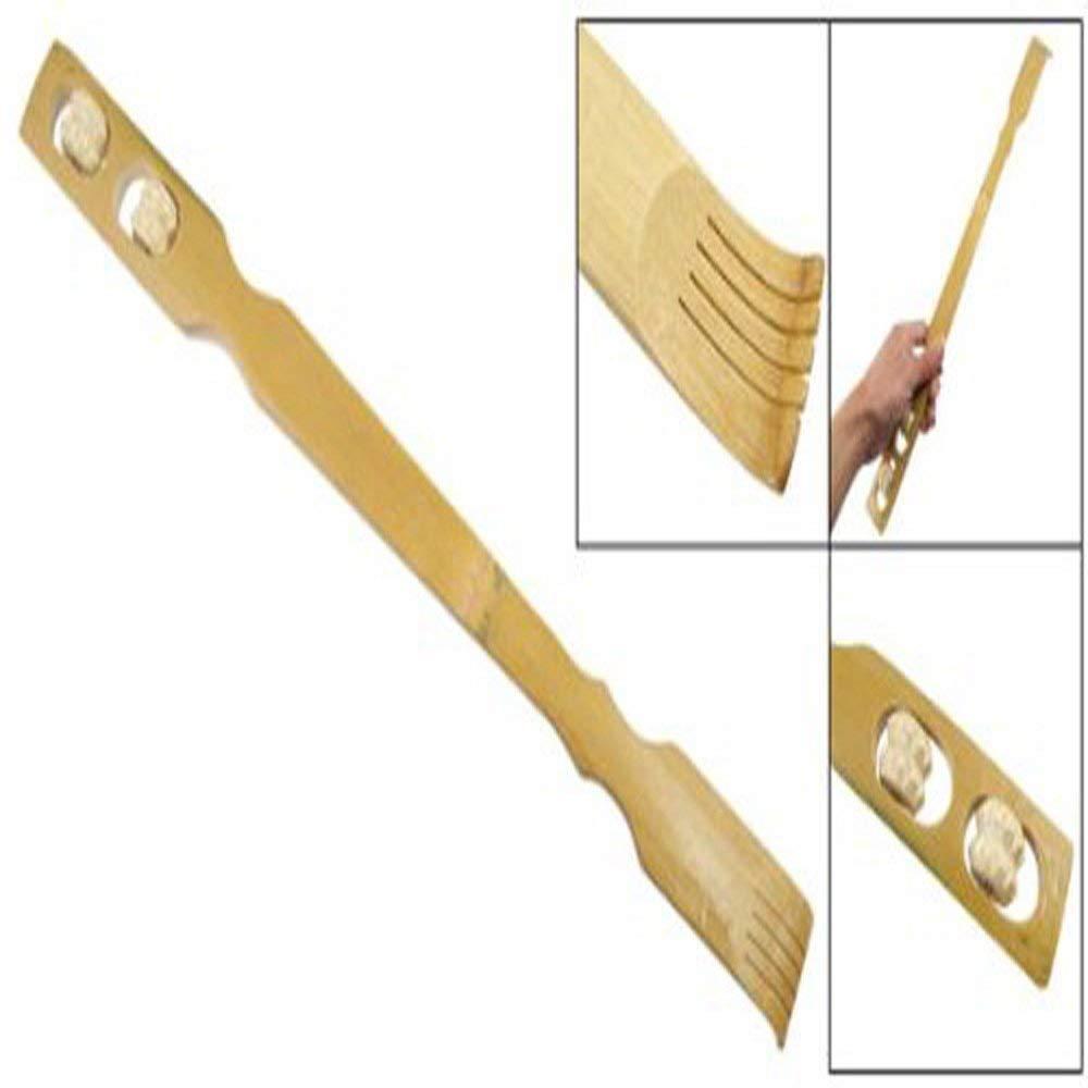 YAMKAY YAMKAY Wooden Back Scratcher Itcher Back Itching Stick with Double ball Massager Pack OF 1
