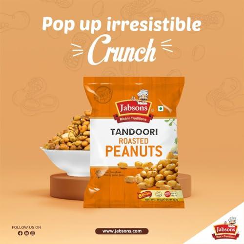 Jabsons Jabsons Roasted Peanut Tandoori Roasted - 140gm|Jumbo Bharuchi Flavoured Peanuts| Premium Roasted Moongfali |Ready to eat healthy snacks|Anytime Snack|Gluten free|Tandoori Flavour