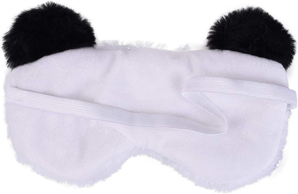 AUXA AUXA ute Panda Sleeping Mask Soft Fluffy Plush Blindfold Funny Novelty Sleep Mask Eye Cover Eyeshade for Girls Boys Women Men Kids Night Nap Travel Meditation 1pc