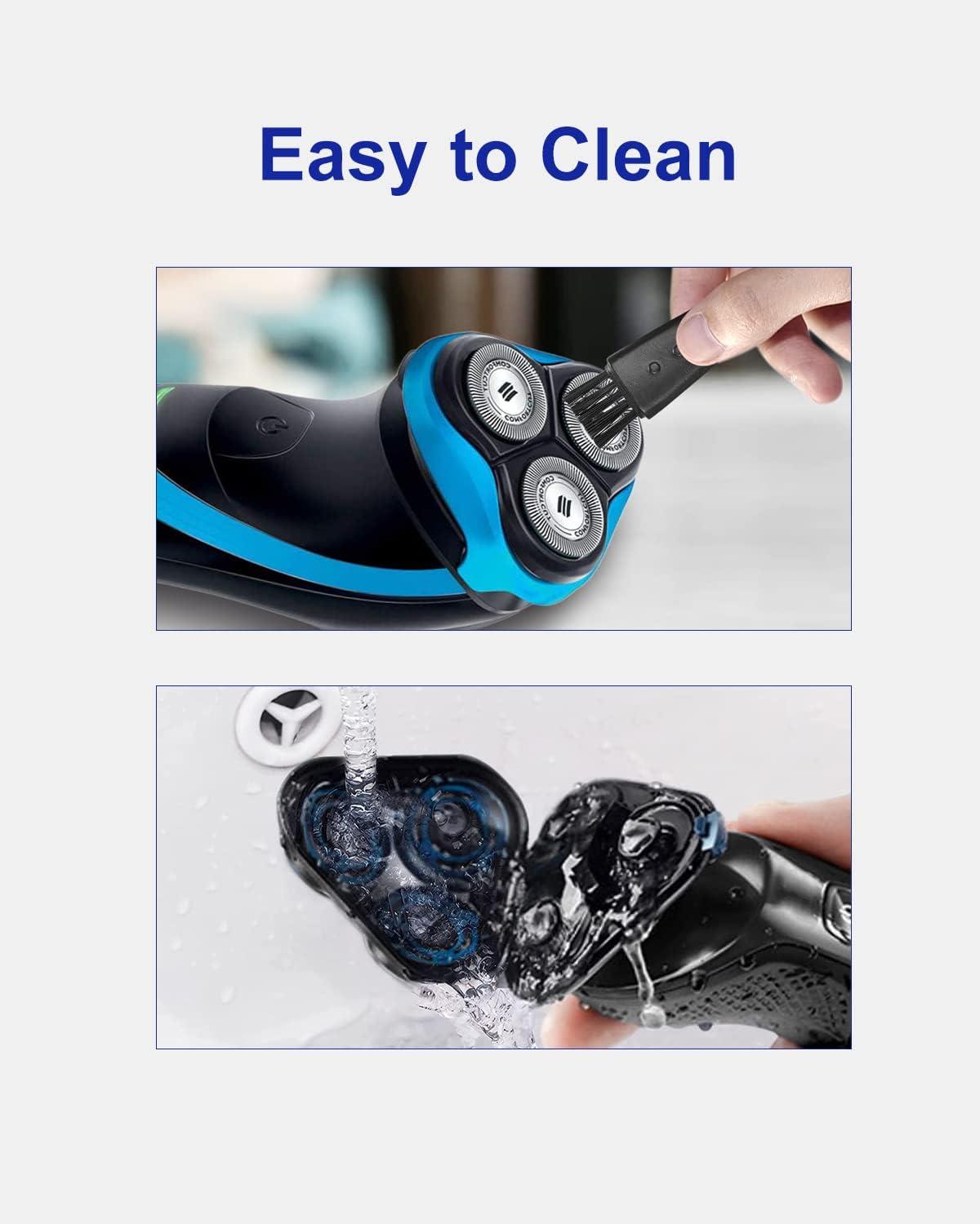 Justec SH30 Replacement Heads for Philips Norelco Series 3000, 2000, 1000 Shavers and S738 Click and Style, Compatible with Philips Norelco s1560 Shaver, ComfortCut Shaving Heads SH30