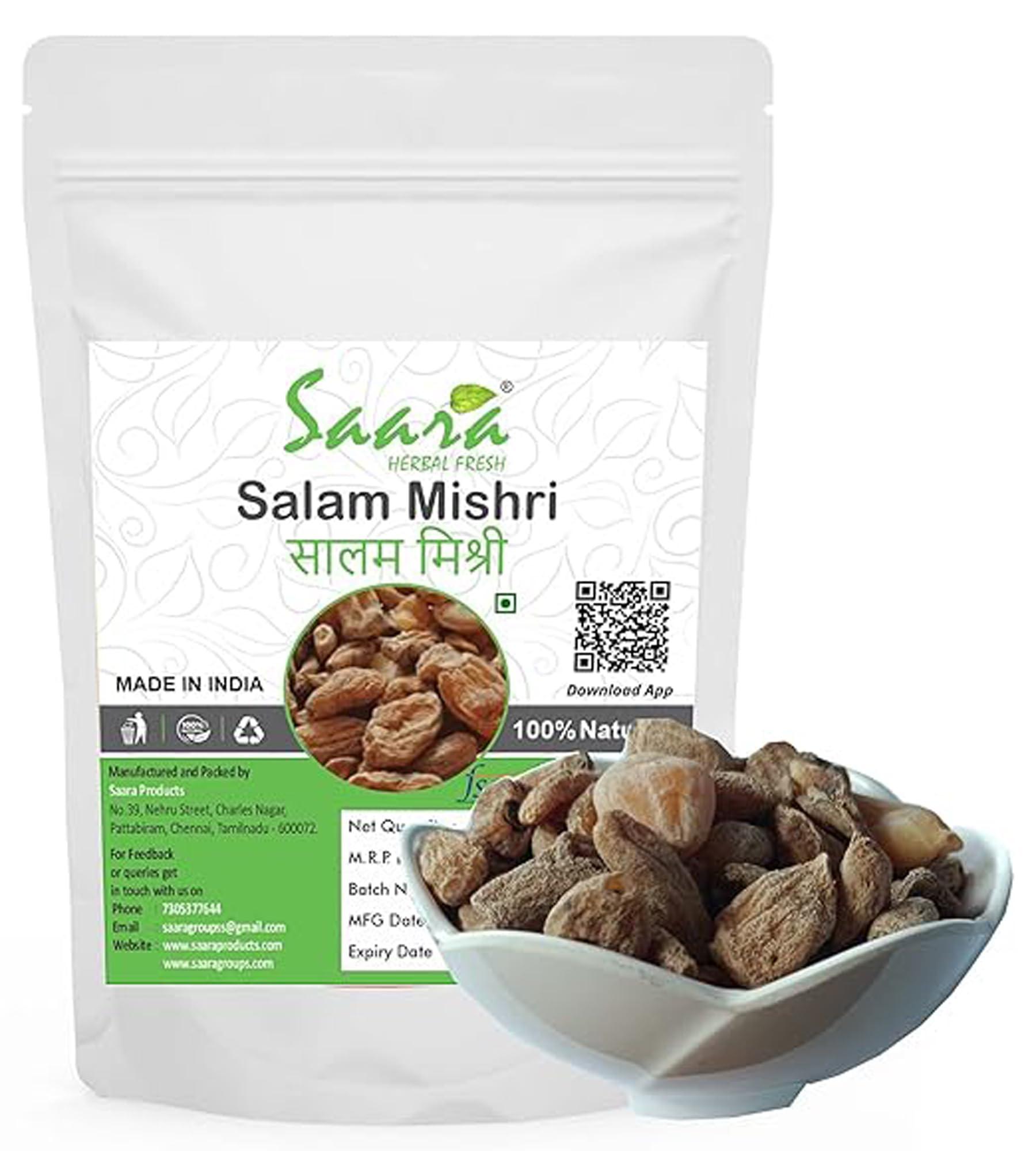 SAARA Saara HERBAL FRESH Salam Mishri 75g | Polygonatum Verticillatum | Salabmisri | Salab Mishri | Salmond Sugar | Salab Misri | | Orchis Mascula-White Zipper Package (Pack of 1 x 75g)