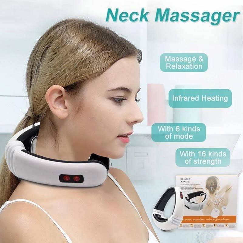 Rambot Cervical Traction Device - Inflatable Pillow Posture Pump Neck Posture Corrector for Relieves Neck Pain, Neck Curve Restorer