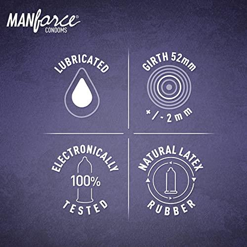 Manforce Manforce Ignite Apple-Peach Flavoured Condoms for Men| 10 Count| Extra Dotted Waves for Her Extra Stimulation| Lubricated Latex Condoms