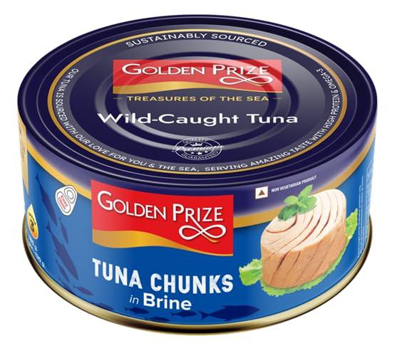 Golden Prize Golden Prize Tuna Chunks in Brine, 185g(Pack of 2)