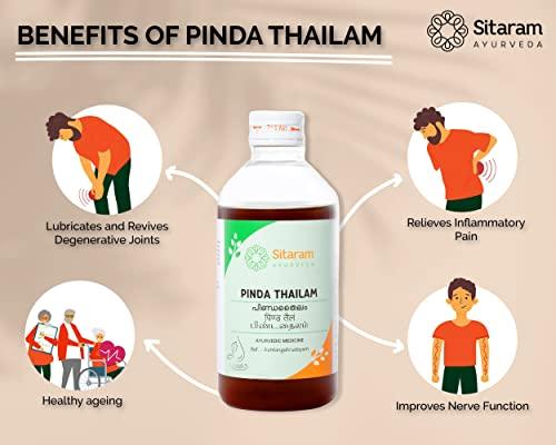 SITARAM Sitaram Ayurveda Pinda Thailam (200 Ml)| Pinda Thailam Oil Provides Relief From Pain, Burning Sensation, Redness, Tenderness & Inflammation
