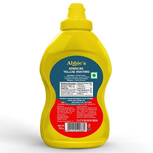 Abbie's Abbie's Squeeze Yellow Mustard 652 g (Pack of 255 g and 397g ,1 unit each), Product of USA