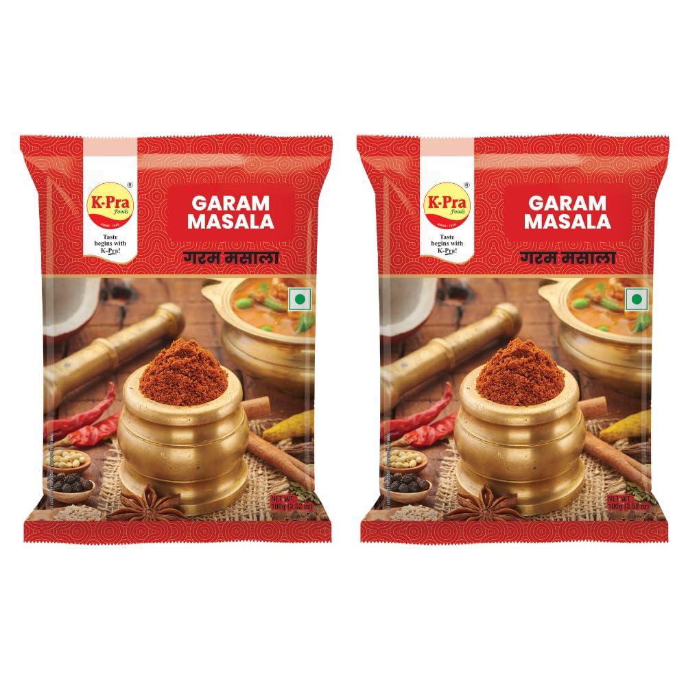 K-PRA FOODS K-Pra K Pra Garam Masala | Home Made Garam Masala Pack of 2 Each Pack 100 gm -(200 gm)