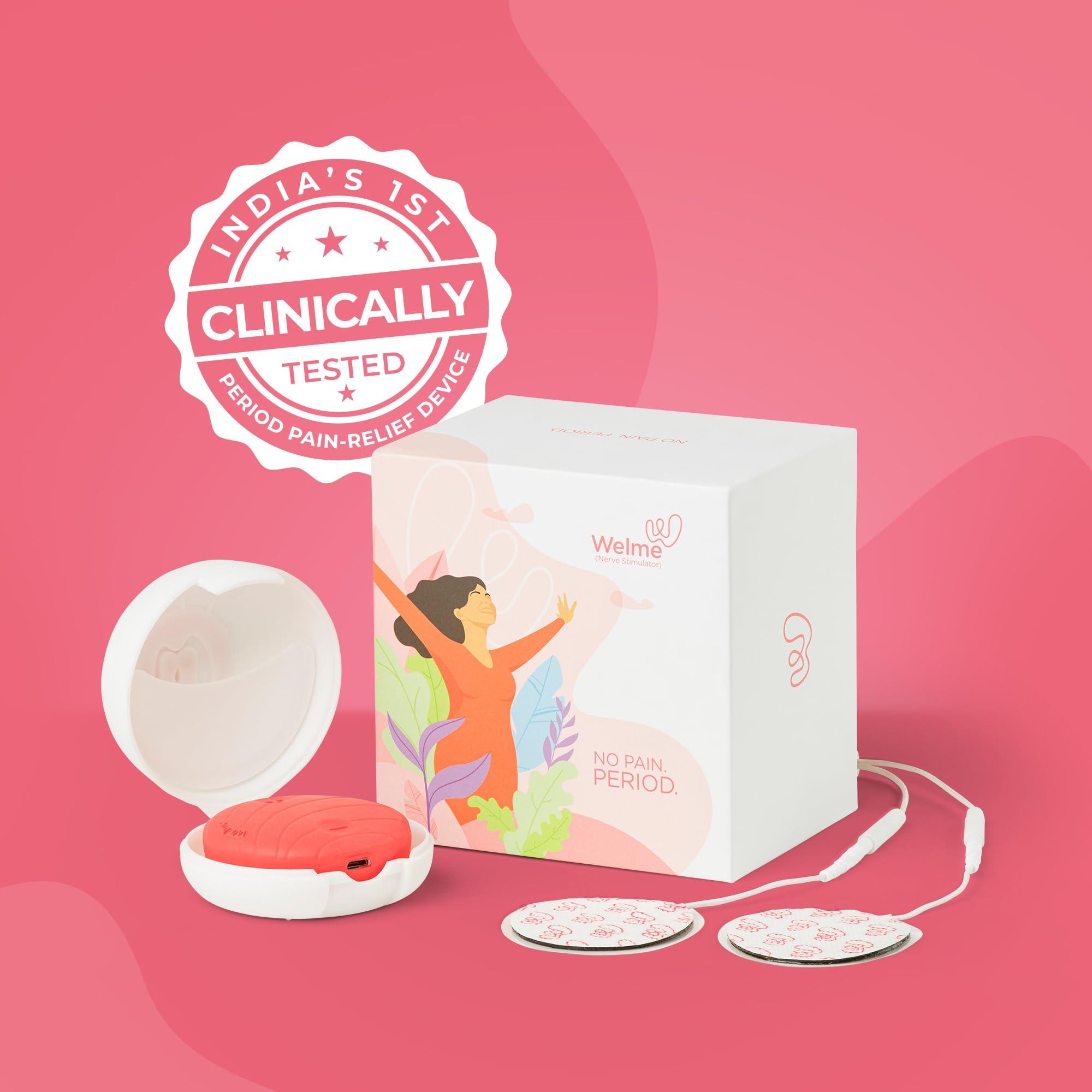 Welme Welme Electrode patches, Pack of 3| Health & Personal Care | drug-free | Pain relief | Clinically tested| Easy to carry| Lightweight patches | Menstrual cramp relief