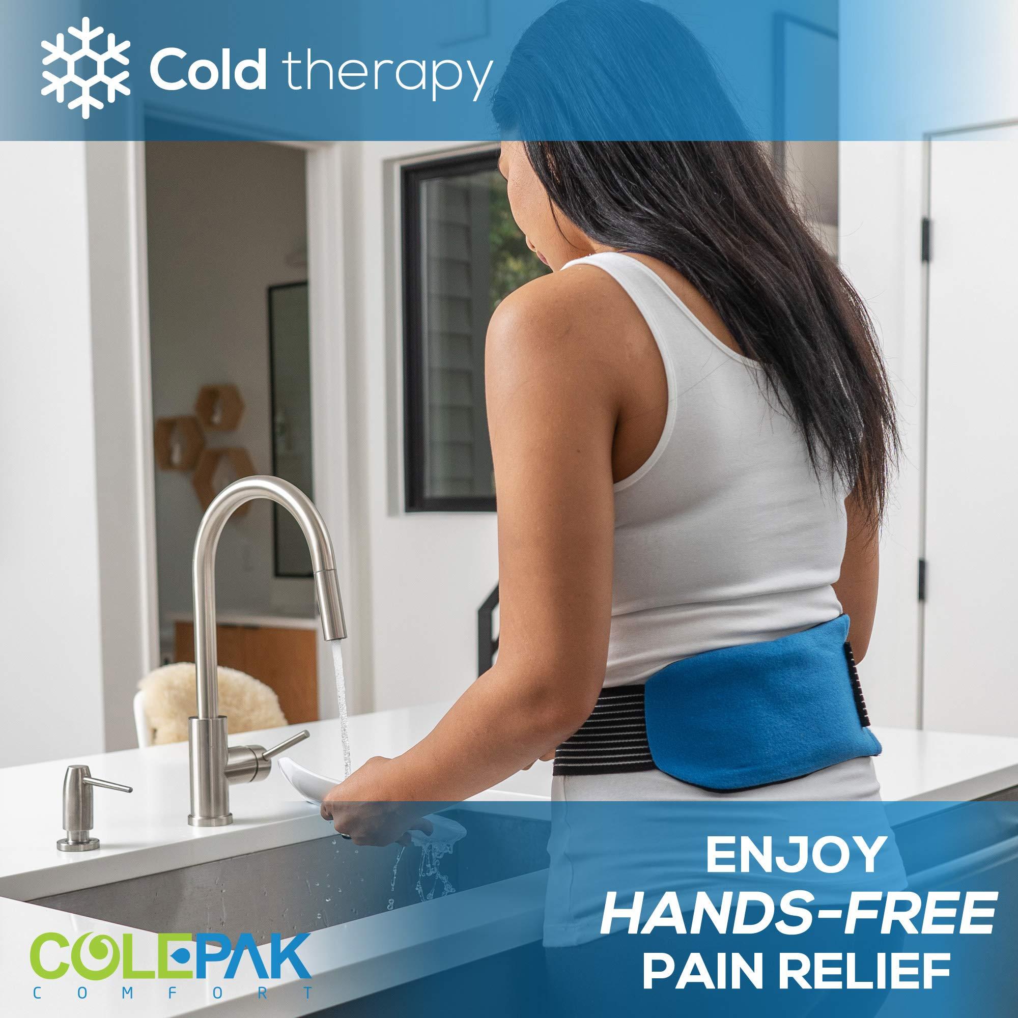 ColePak Comfort ColePak Comfort Ice Packs for Injuries - 2 Reusable Hot Cold Gel Pack & 1 Wrap Pouch - Adjustable Velcro Straps