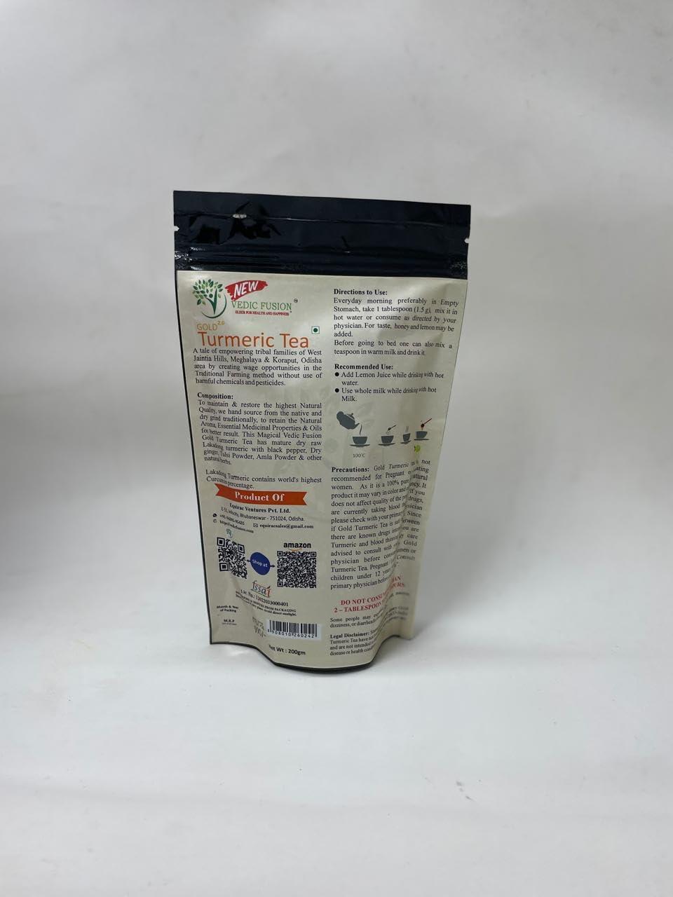 VEDIC FUSION Vedic Fusion Gold Turmeric Tea 2.0 | Immunity Booster 100% Natural Zero Caffeine Detox (GOLD 2.0)