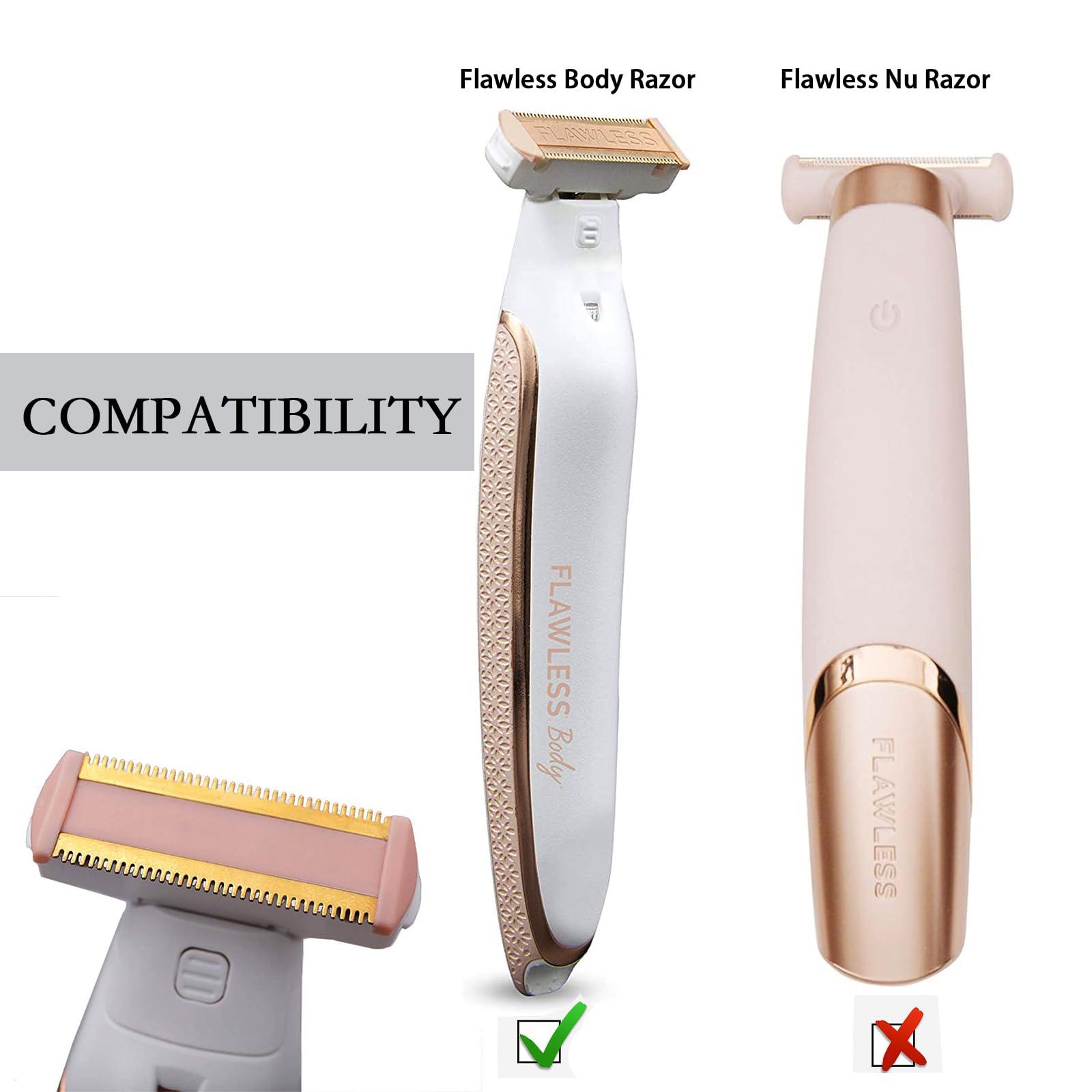 LinMei Women Shaver Replacement Heads and Trimmer USB Charging Cable Compatible with Finishing Touch Flawless Body Rechargeable Ladies Shaver with 2 Cleaning Brushes