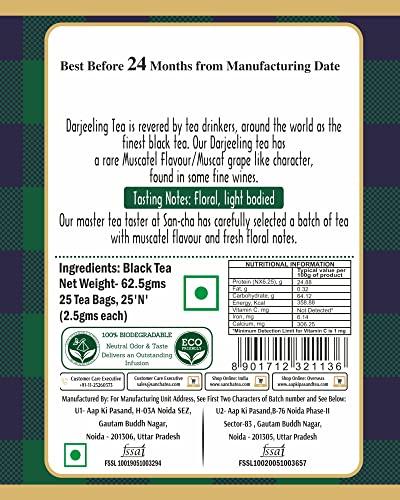 SAN-CHA Sancha Tea Boutique English Tea Bundle, 50 Pyramid Tea Bags & Whole Leaf Tea, English Breakfast Tea, Afternoon Tea & Earl Grey Tea, Assorted Tea Pack, Golden Orange Pekoe Tea