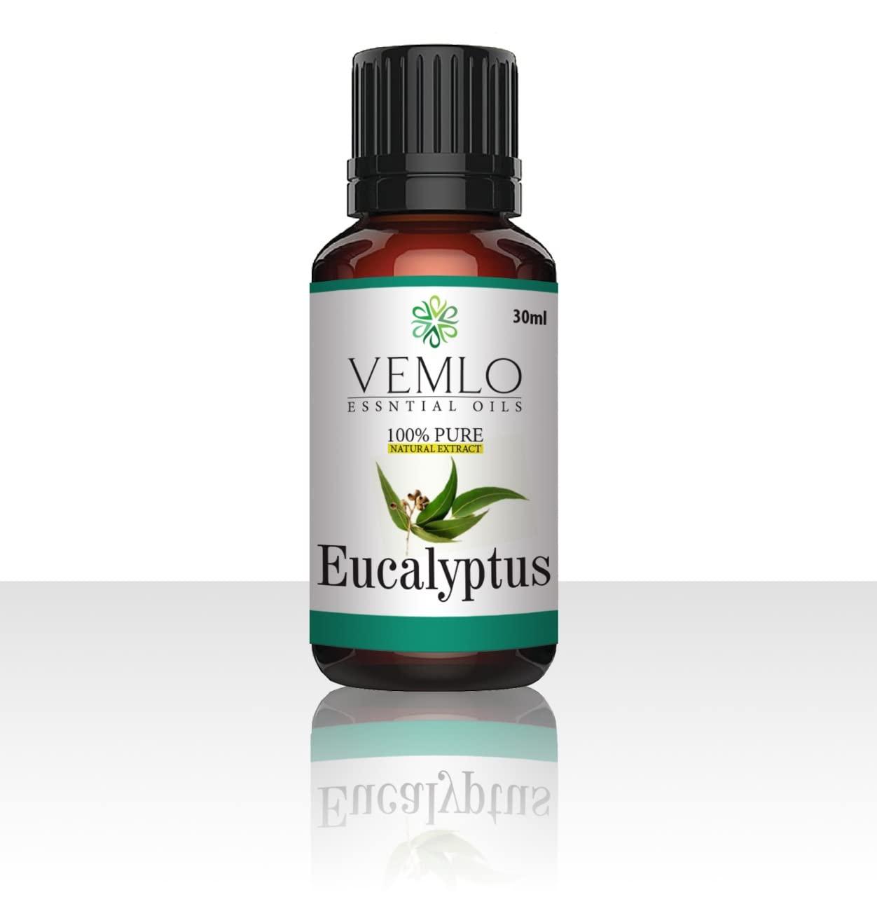VEMLO VEMLO Organic Nilgiri Eucalyptus Essential Oil 30ML | USDA Certified With Calming & Relaxing Aroma for Healthy Skin, Nourish Hair, Reduce cold, cough & congestion, and Improves Sleep Quality | Undiluted and Therapeutic Grade