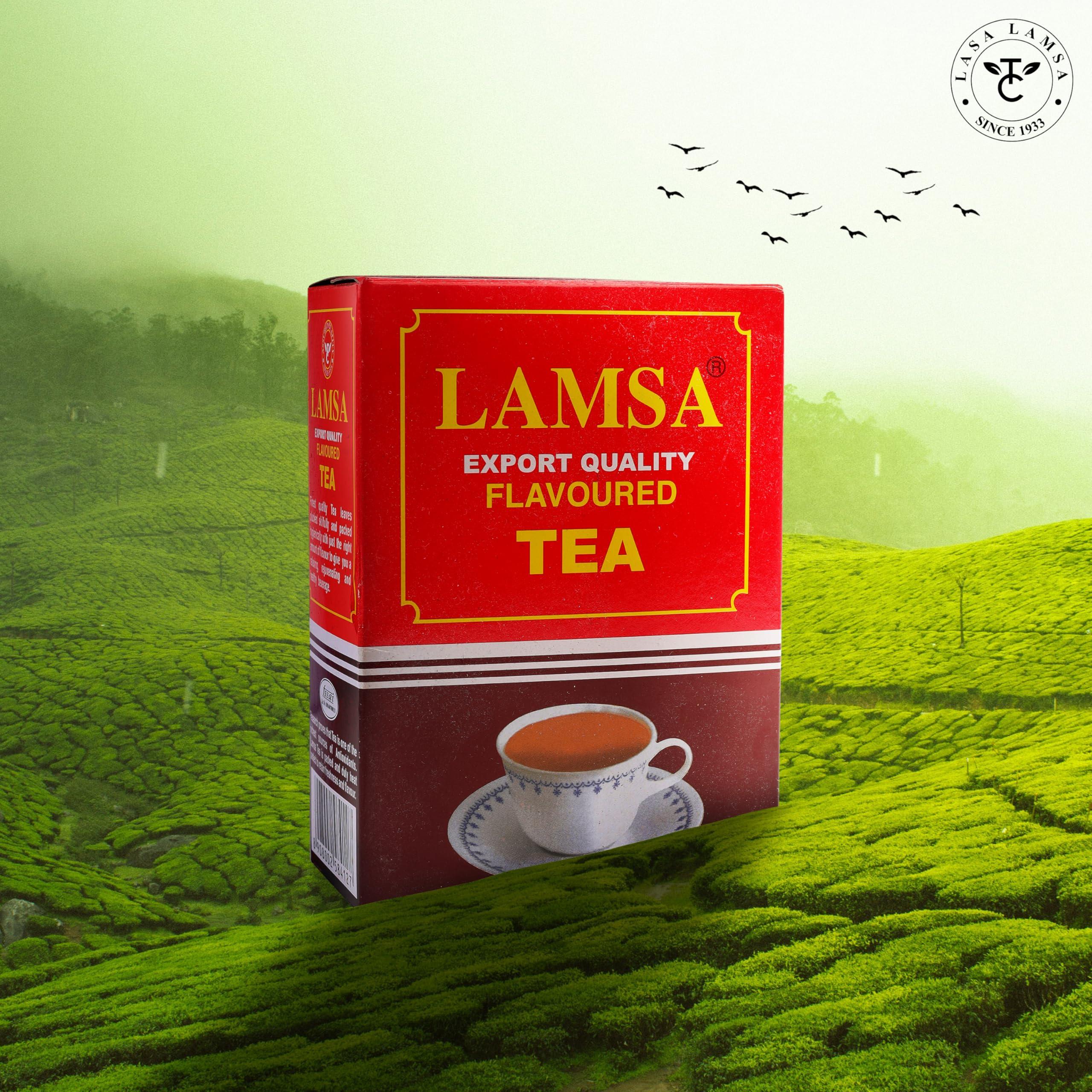 Lamsa Lamsa Flavoured Loose Leaves Black Tea, No Added Color, Carton, 500 Grams