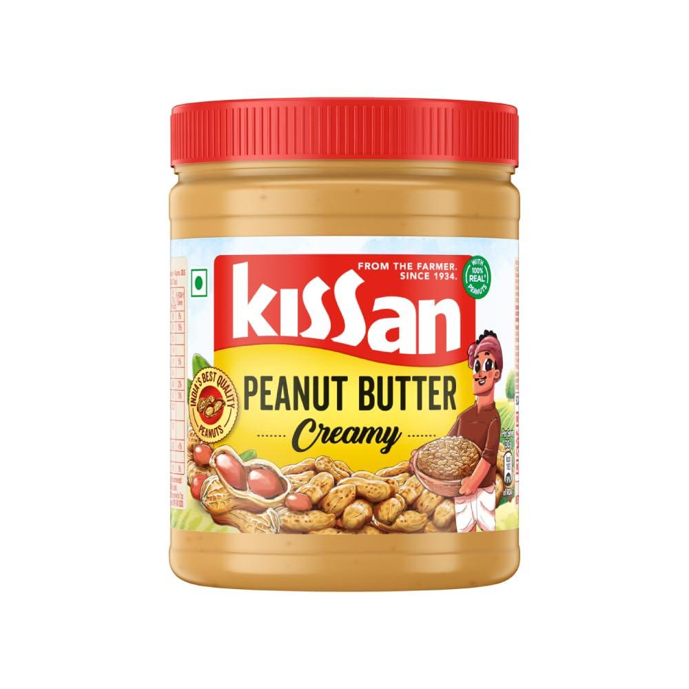 Kissan Kissan Creamy Peanut Butter | High Protein Unsweetened Peanut Butter| With Perfectly Roasted Peanuts | Natural Peanut Butter | Gluten Free, 920 g