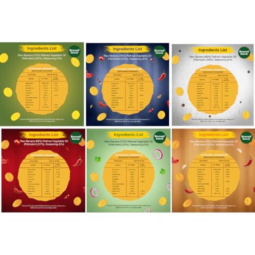BEYOND SNACK Beyond Snack Kerala Banana Chips Thin Crunch Crispy Snacks 600g (100g*6packs) - Party Pack (600gms (Pack of 6), Combo)