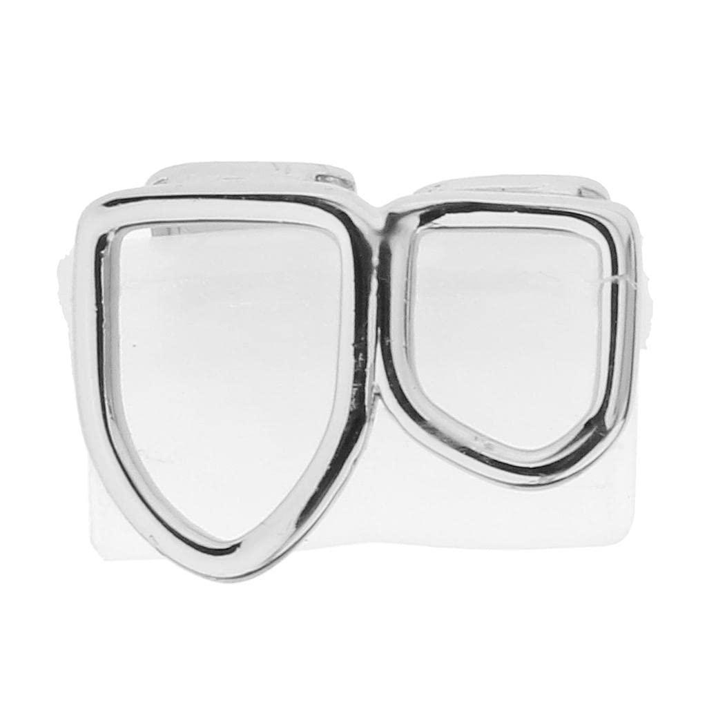 LOOM TREE Loom Tree Canine Hip-Hop Rapper Mouth Caps Hollow Teeth Halloween Cosplay Silver