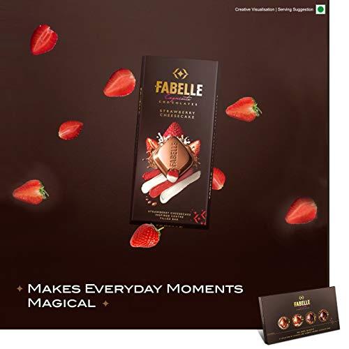 Fabelle Fabelle – The Bars Quartet, Centre-Filled Luxury Chocolate Bars Inspired by Classic Desserts and The Elements of Nature - Assorted Luxury Chocolates Gift Box, 524g