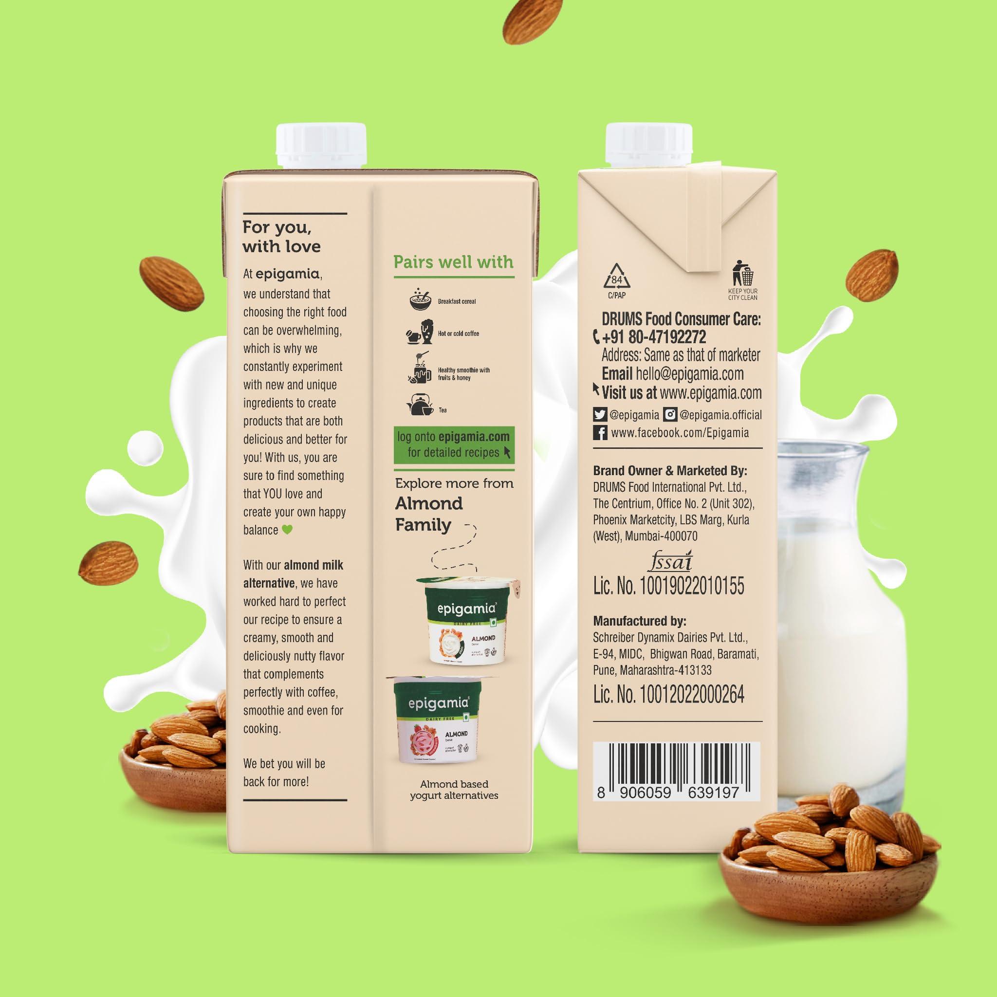 epigamia Epigamia Unsweetened Almond Milk - Pack of 2